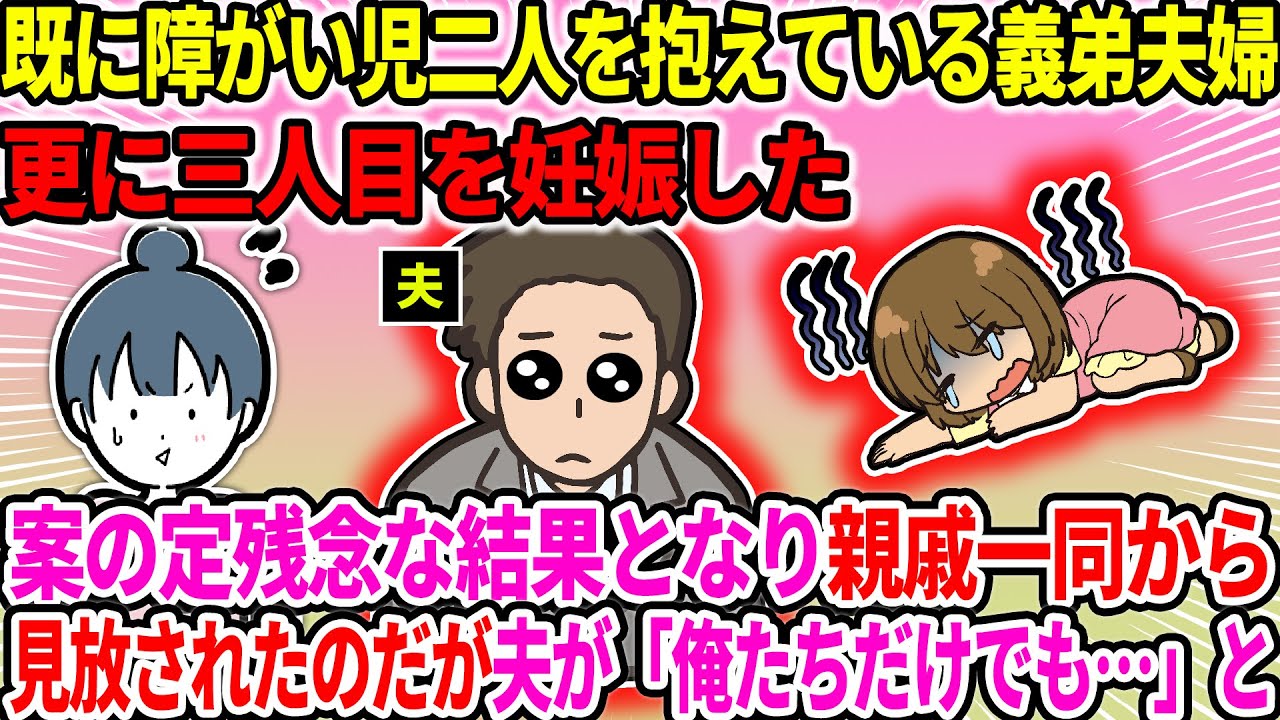 【2ch修羅場スレ】既に障がい児二人を抱えている義弟夫婦が更に3人目を作った。案の定残念な結果となり親戚一同から見放されたのだが夫が「俺たちだけでも…」と言い出し…【ゆっくり・面白いスレ】