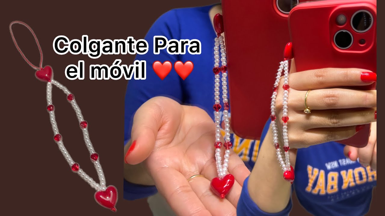 Como hacer Colgante para el móvil (celular📲) super facil !!! 😍 #parati #creative #hechoamano