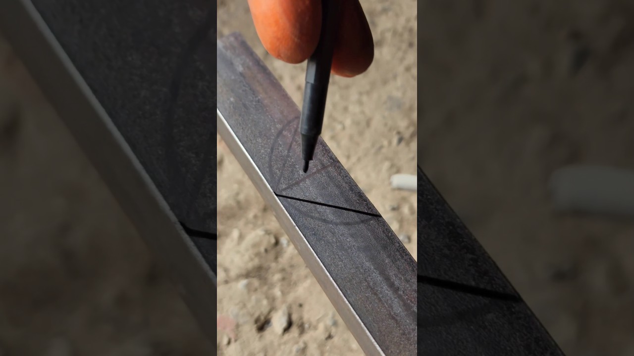 Perfect 90 Degree Steel Cut | Angle Grinder Trick!