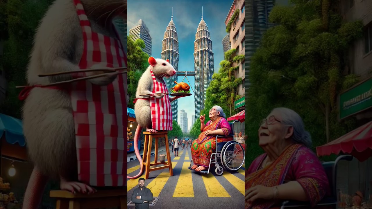 🥰 Evolution of Rat: A Rat Serves Chicken to a Surprised Woman ❤ Meaw Verse ✅#cat #cute #rat #shorts