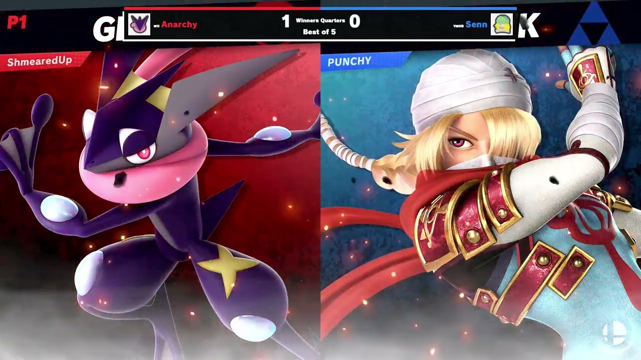 Anarchy (Greninja) vs Senn (Sheik) - Winners Quarter-Final - Grinds and Shines #5