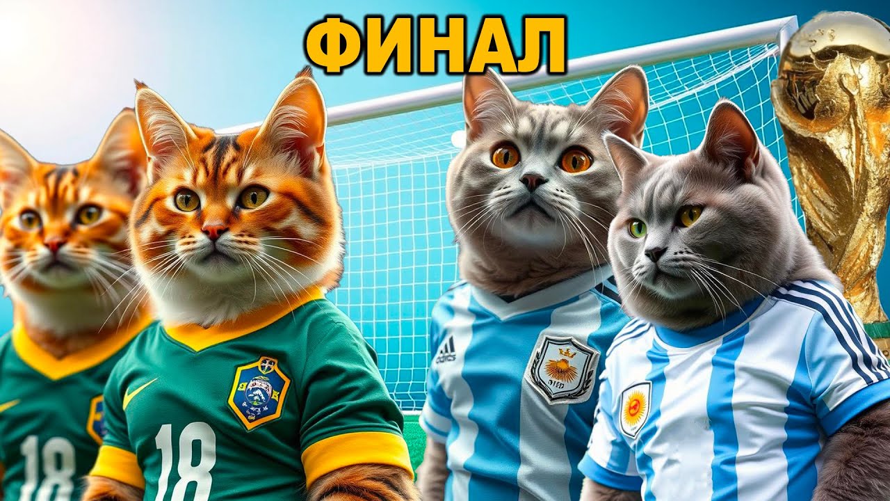33 КОТЁНКА - МИРОВОЙ УСАТЫЙ ФИНАЛ! ЧЕМПИОНАТ МИРА ПО ФУТБОЛУ СРЕДИ КОТЯТ! КУБОК МИРА И КОТЫ!