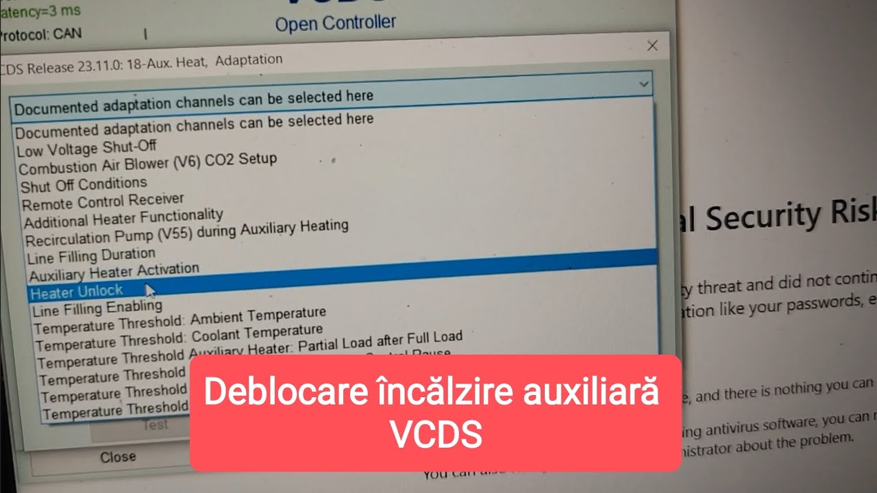 VCDS разблокировка дополнительного отопителя Webasto, Eberspacher/ разблокировка дополнительного ...