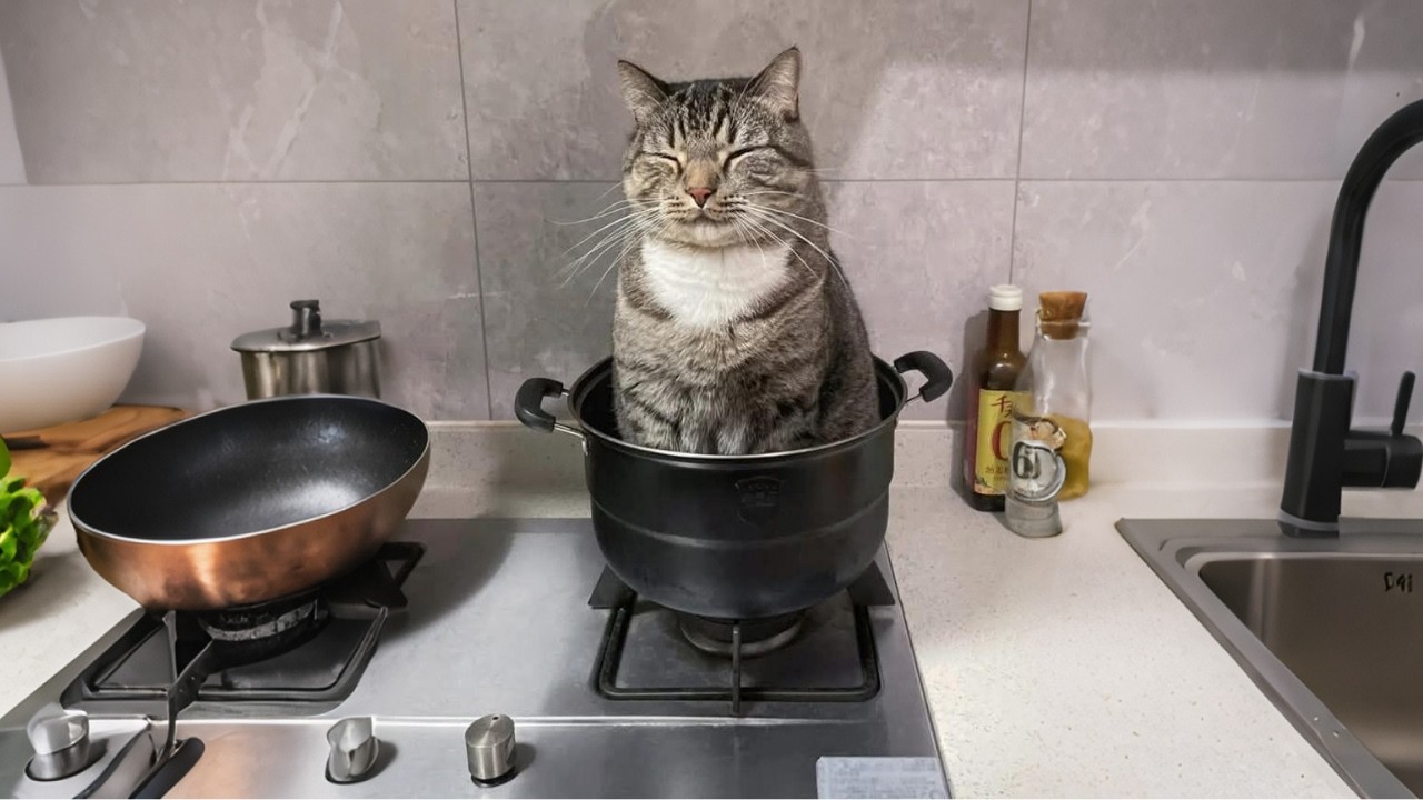 When your cat has EXTREMELY STRANGE hobbies 😂