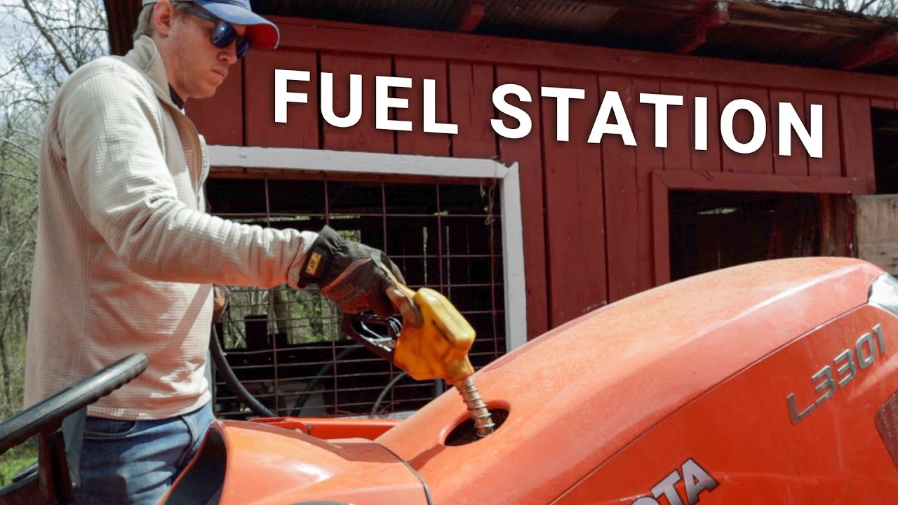 Building Farm Fuel Station for Cheap! 55 Gallons w/ Diesel Pump