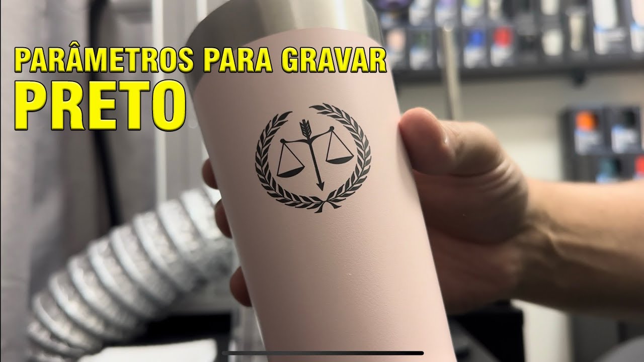 GRAVAÇÃO PRETA COM FIBER LASER - COPO STANLEY PERSONALIZADO