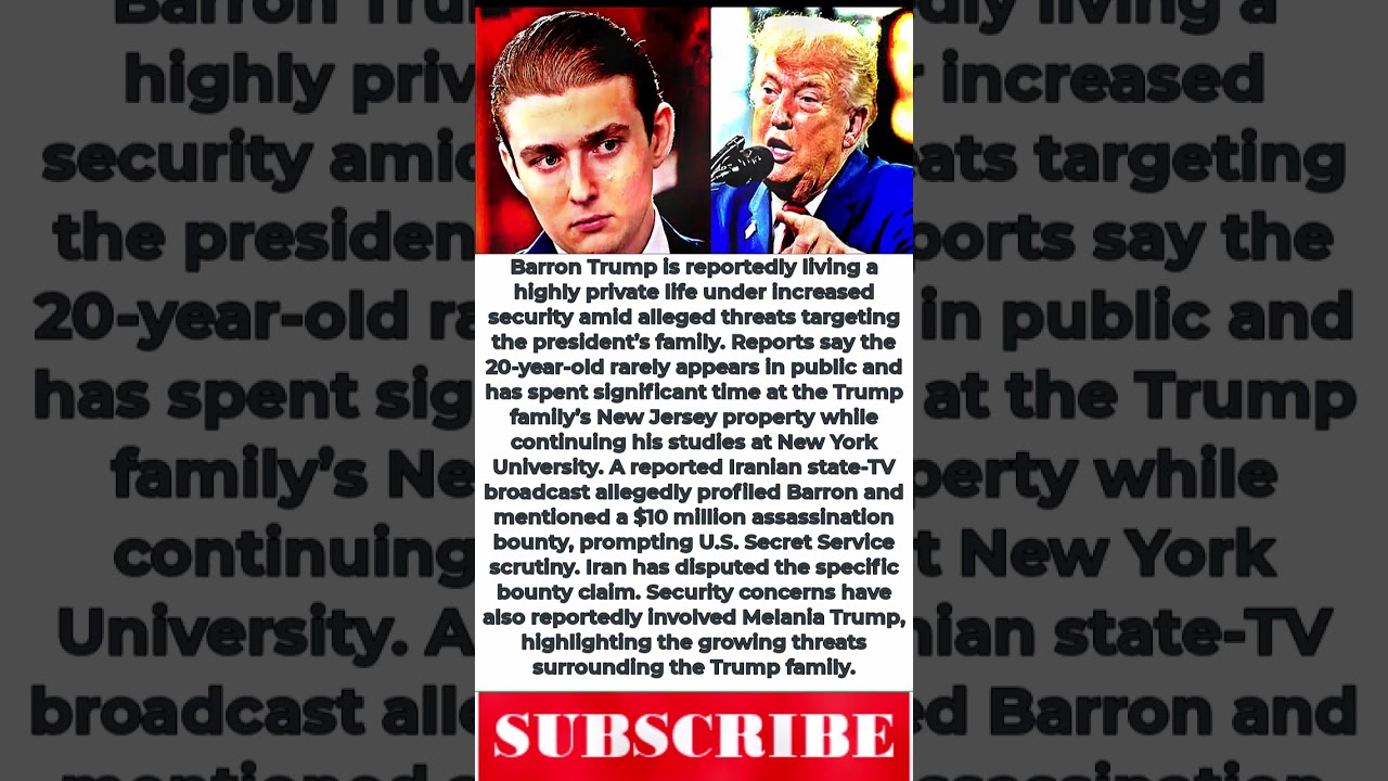 Barron Trump Under HEAVY Security After Shocking Threats Surface!