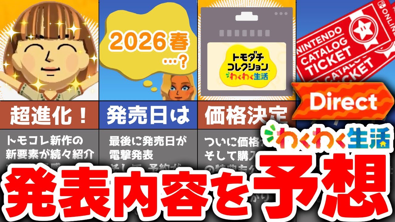 【23時から】トモコレ新作Directで発表されそうな内容を全部予想してみた【トモダチコレクションわくわく生活】