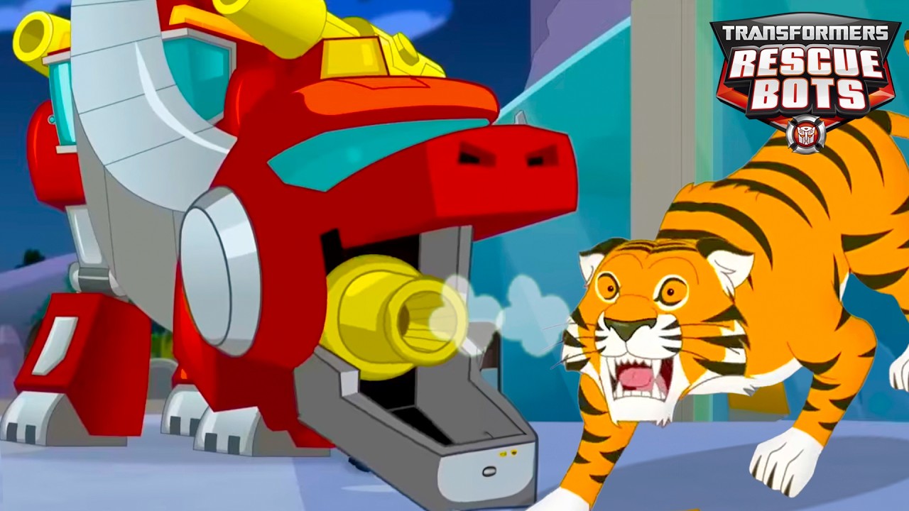 Transformers: Rescue Bots | Dinobot VS Tiger 🦕 | FULL Episode | Kids Cartoon | Transformers Junior