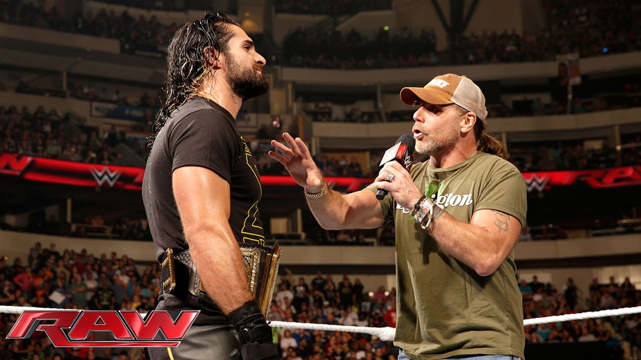 Сет Роллинс прерывает Шона Майклза: Raw, 19 октября 2015 г.