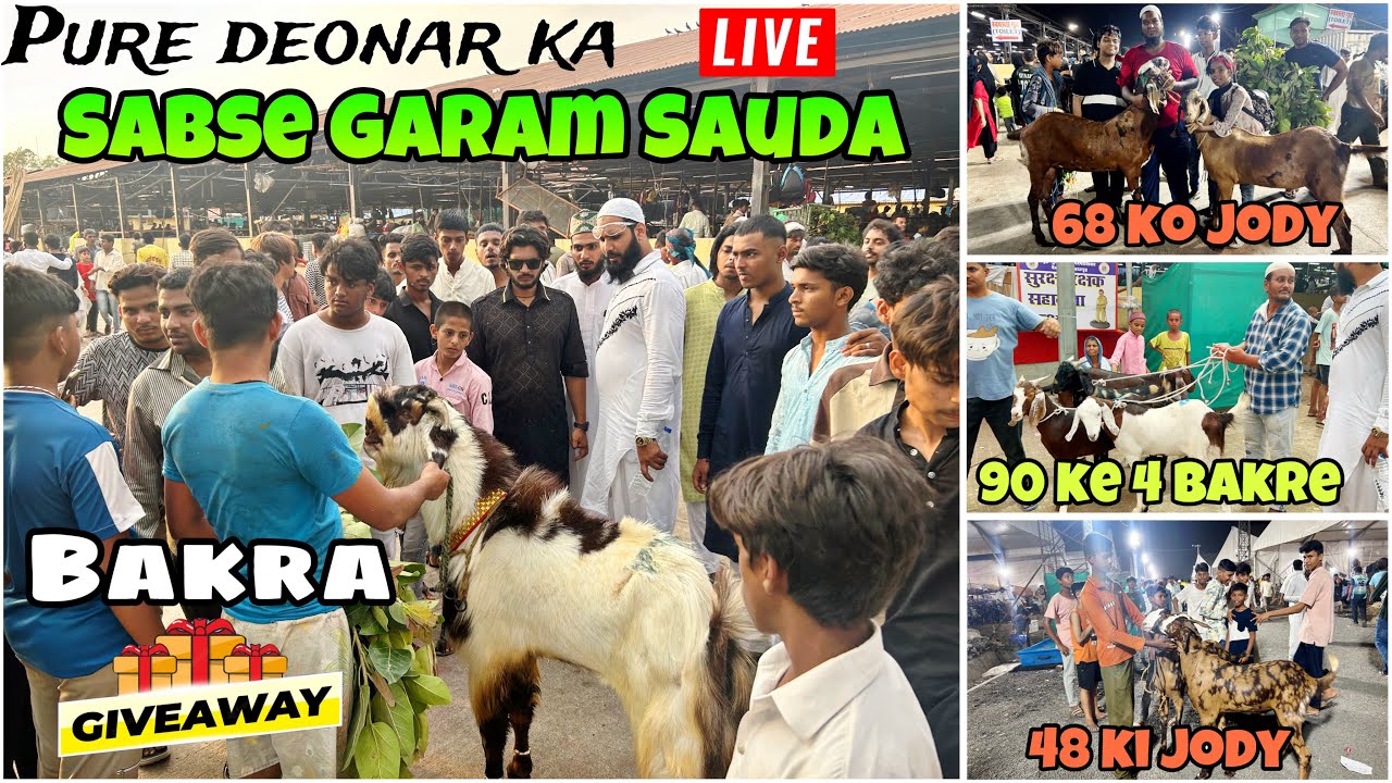 Deonar bakra mandi DAY 3 mein aaye bohot bakre aur har jagah huye garam saude || GIVEAWAY SPECIAL ||