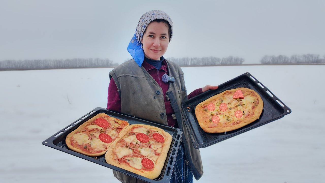 Готовлю пиццу в деревне