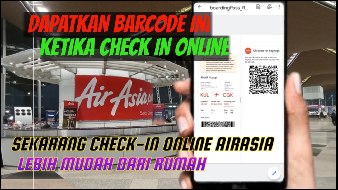 CARA MUDAH CHECK IN ONLINE AIR ASIA 24 JAM SEBELUM KEBERANGKATAN