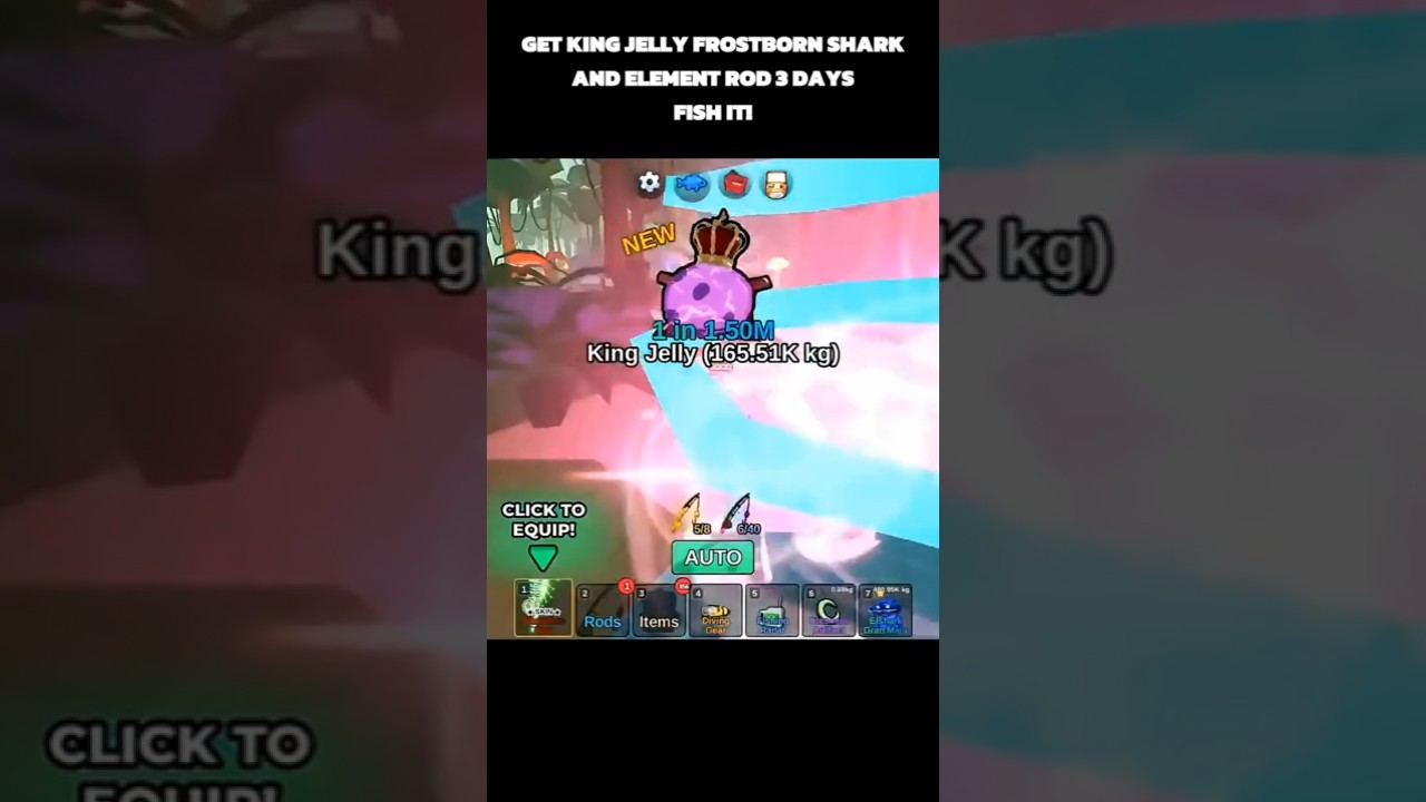 ONLY 3 DAYS! GET KING JELLY FROSTBORN SHARK AND ELEMENT ROD!? 