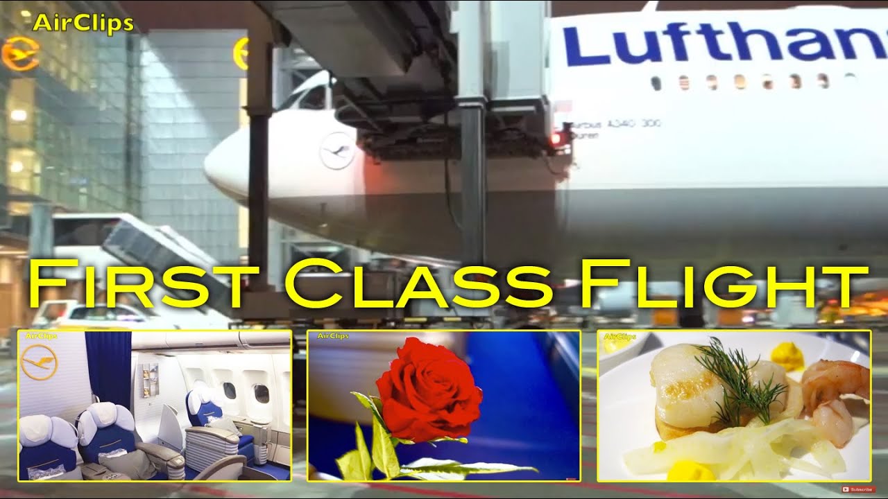 Lufthansa First Class A340 Frankfurt - Rio De Janeiro by [AirClips full flight series]