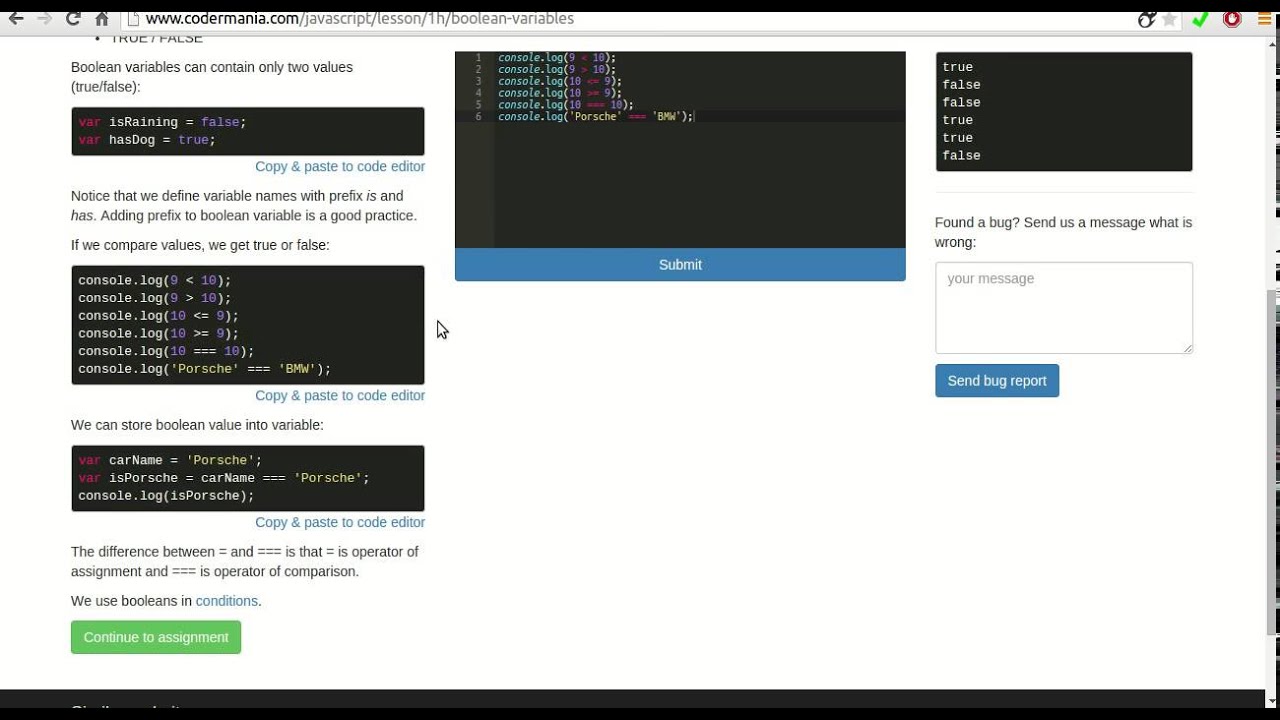 JavaScript boolean variables