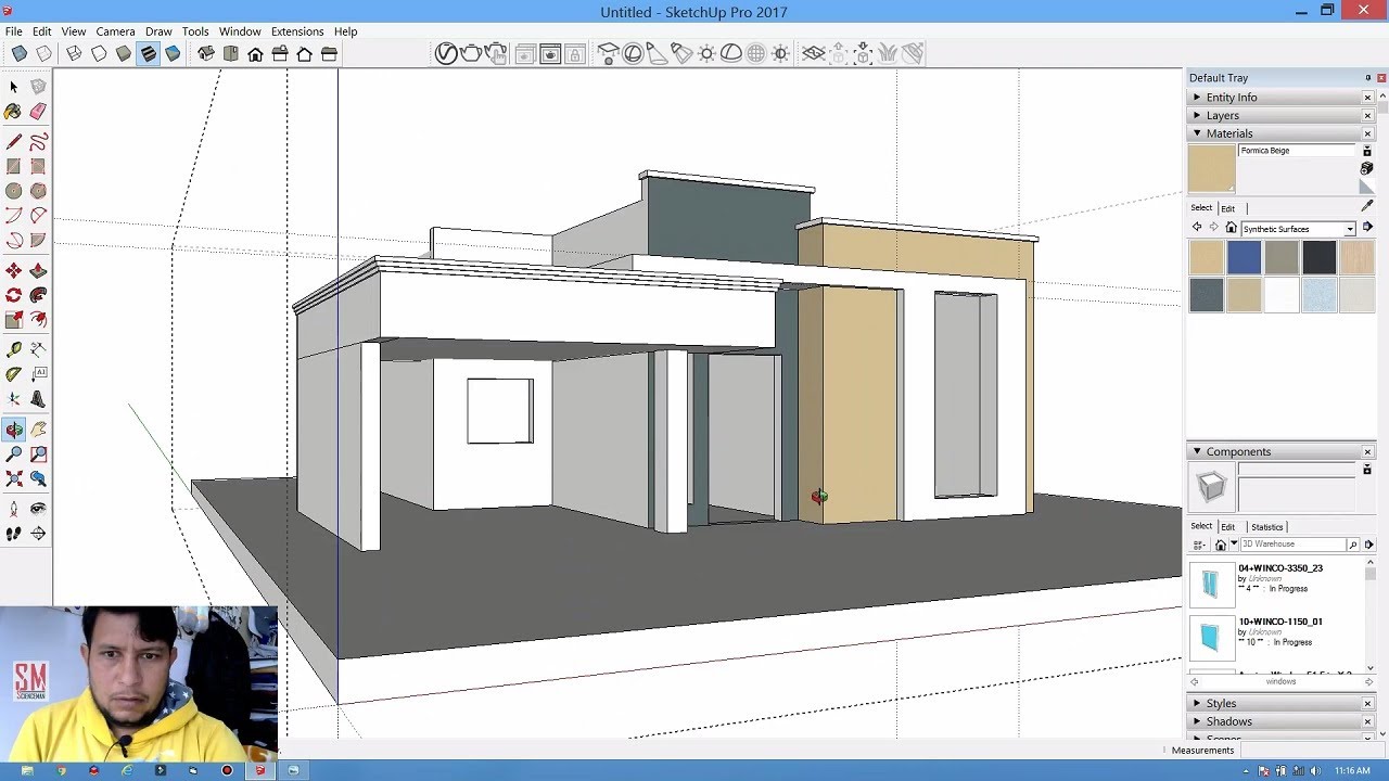 2BHK House Design in SketchUp Tutorial in Hindi