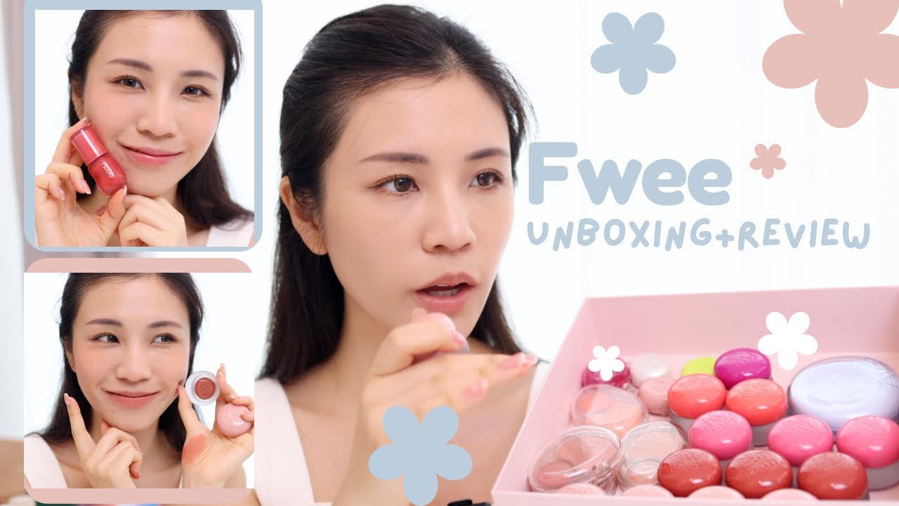 韓國超🔥平價彩妝品牌-fwee -布丁胭脂膏、唇彩、氣墊等全試色分享！🤍