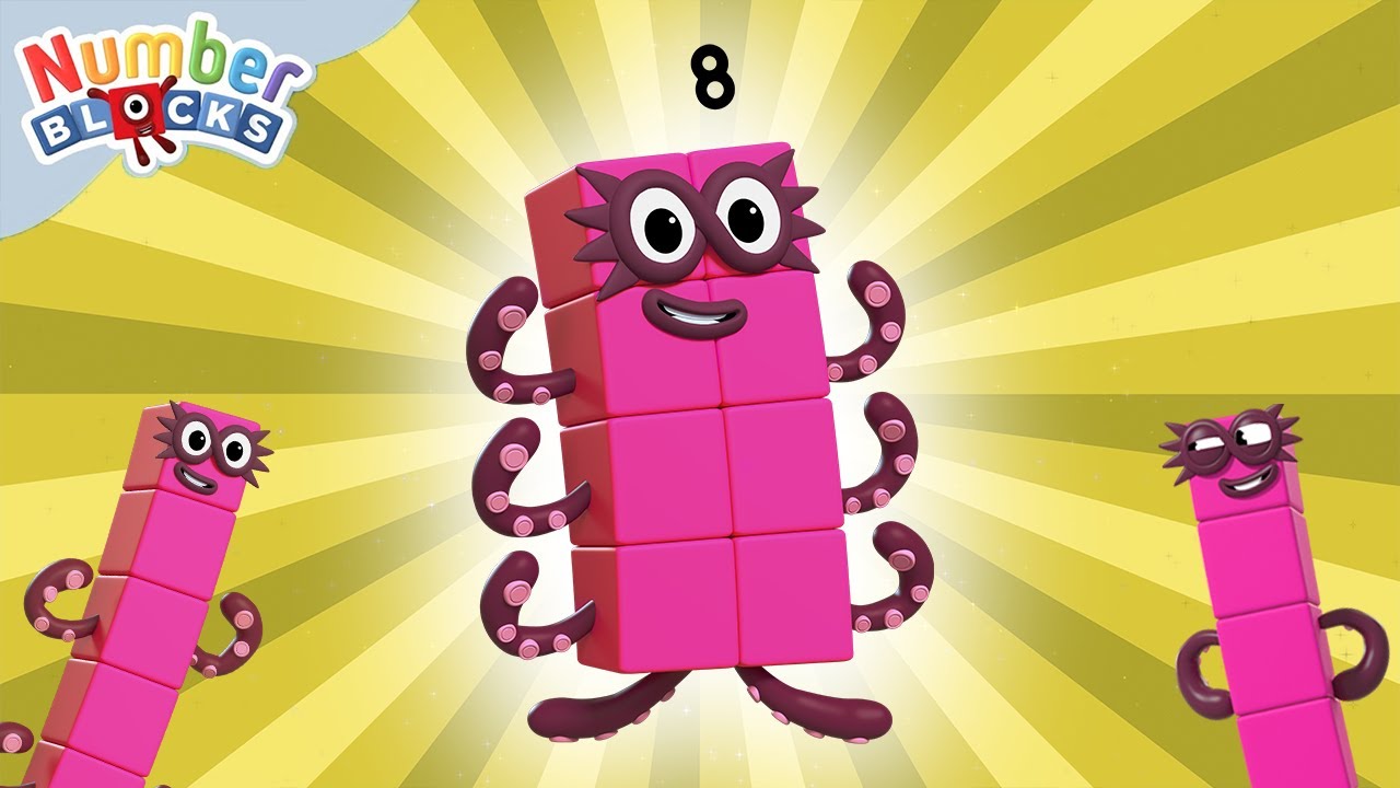 The Many Shapes of Octoblock 🐙 | Counting for Kids | @Numberblocks
