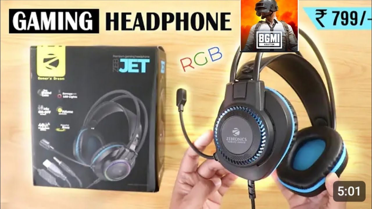 Zebronics Zeb Jet Gaming Headphones Unboxing & BGMI Test 🔥 | HarishGamingZone Review
