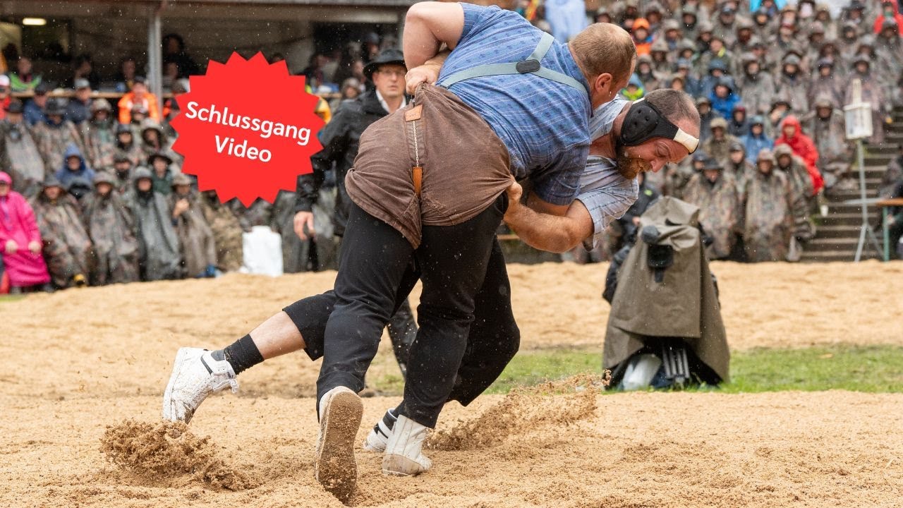 Schlussgang Brünig-Schwinget 2025: Joel Wicki bezwingt Matthias Aeschbacher