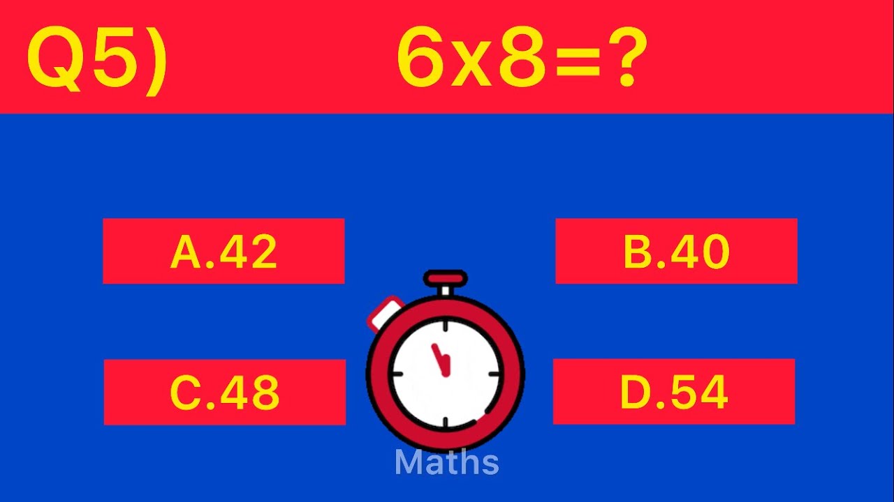 Maths Quiz for Kids | Multiplication Table Quiz for Kids | Quiz