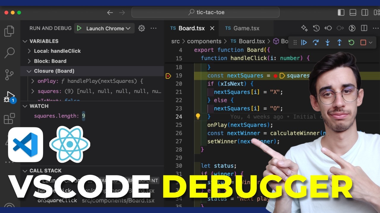 Отладка приложения React с помощью Visual Studio Code