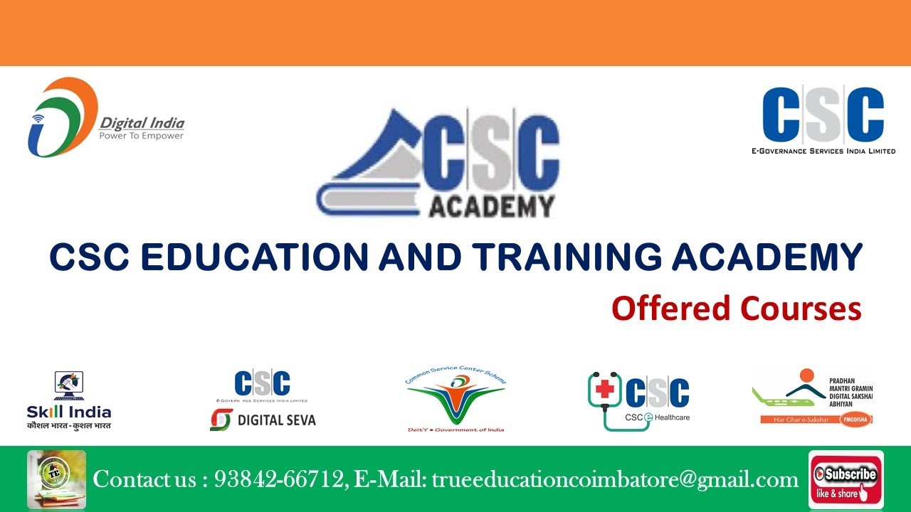 CSC Academy Offered Courses in Tamil