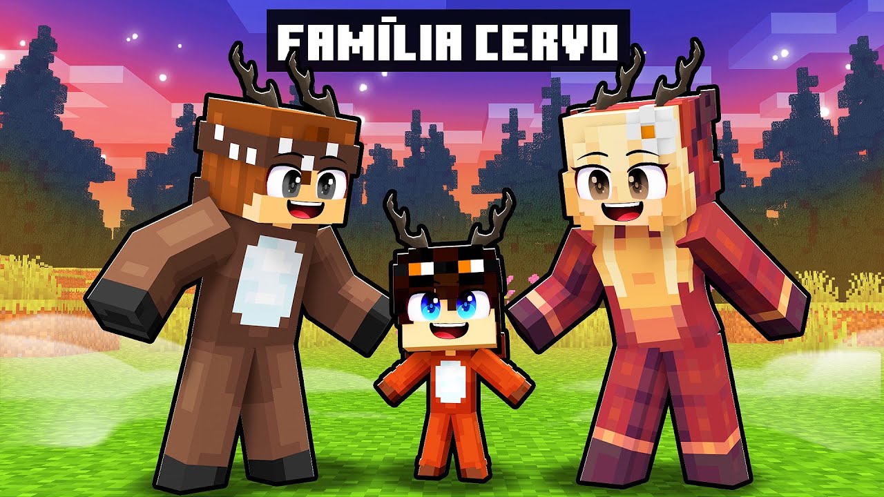 STHAN foi  ADOTADO por uma FAMÍLIA de CERVOS em 99 Noites na Floresta Minecraft!