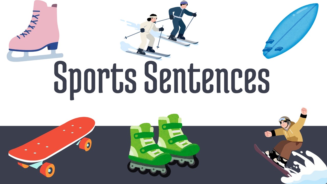 7 Sports sentences/Oraciones de deportes - Bii+ Inglés para niños y jóvenes