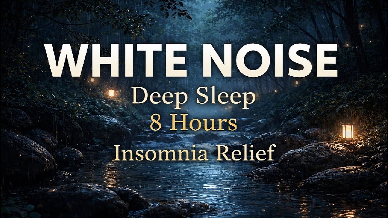 8 Hours of Deep Sleep Rain 🌧️ White Noise & Low Ambient | Fall Asleep Fast, Stay Asleep