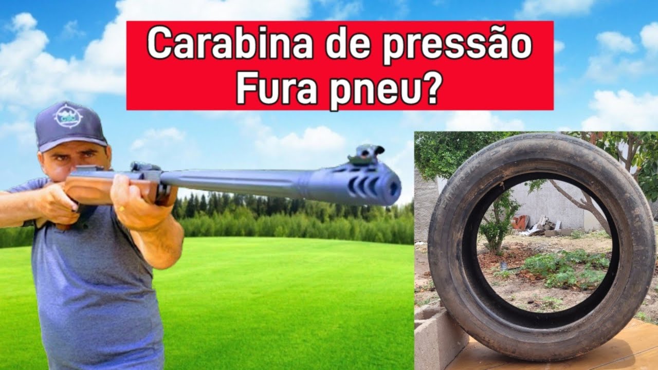 Carabina de pressão fura pneu? Veja o resultado!
