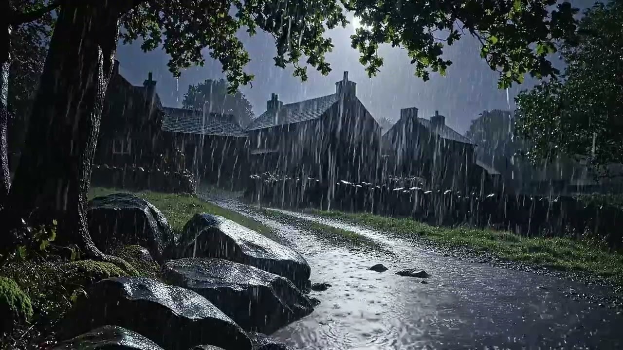 rain sound in the night - for sleep