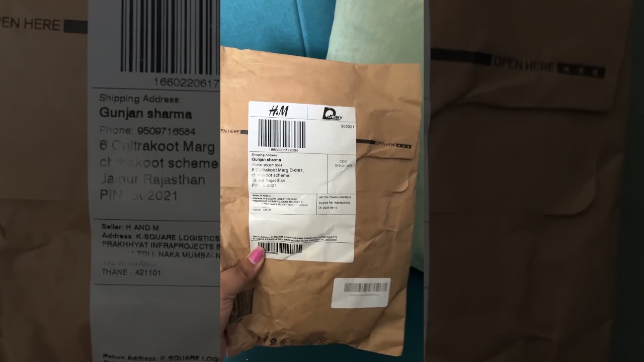 What I ordered from h&m