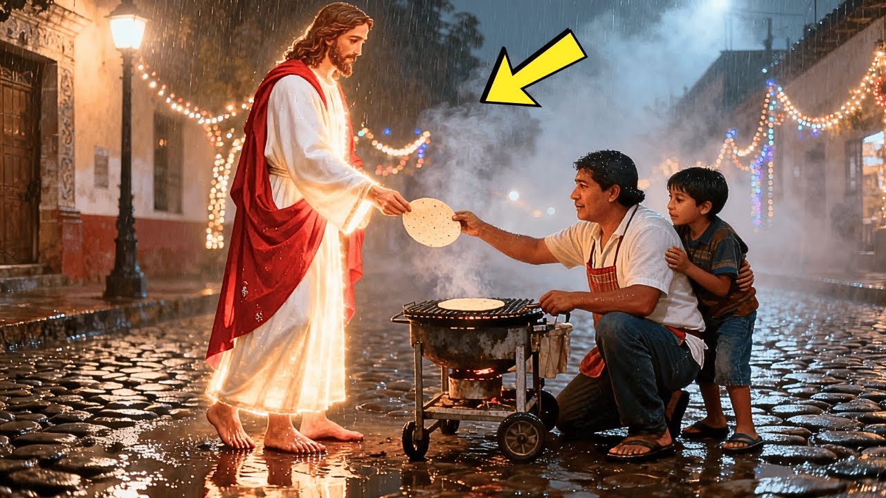 EN NAVIDAD, UN TAQUERO POBRE COMPARTIÓ SU ÚLTIMA TORTILLA CON UN EXTRAÑO...PERO ERA JESÚS EN PERSONA