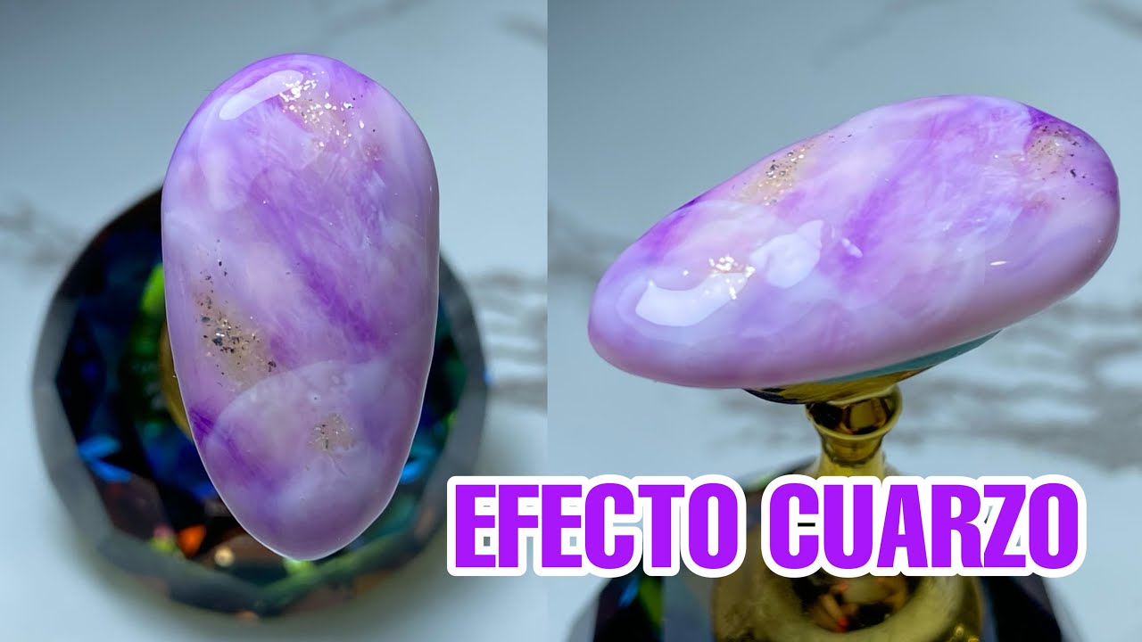 UÑAS EFECTO CUARZO O PIEDRA✨PASO A PASO