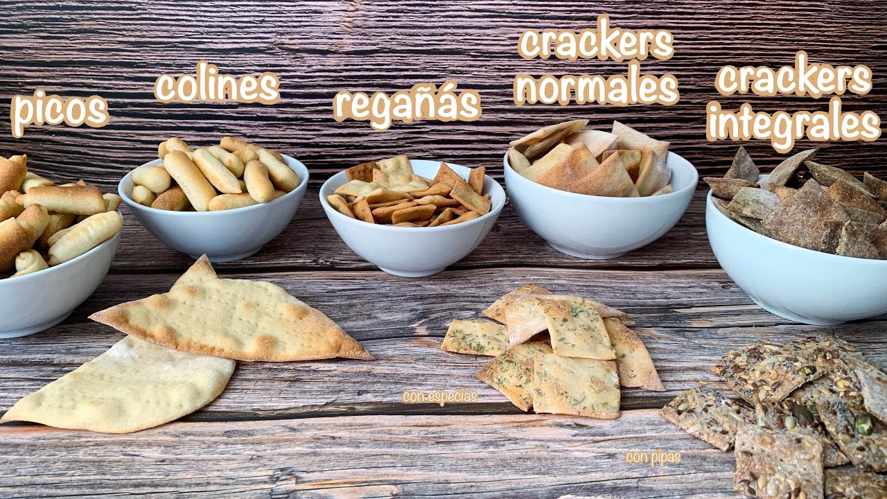 PICOS, COLINES, REGAÑÁS Y CRACKERS desde cero (con y sin masa madre)