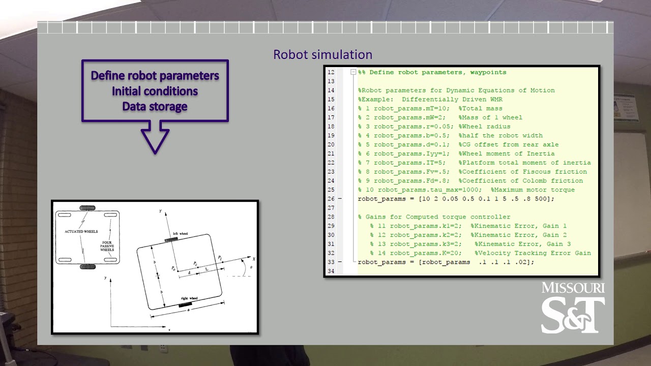 2 Complete simulation of a mobile robot with MATLAB: Background / Simulation