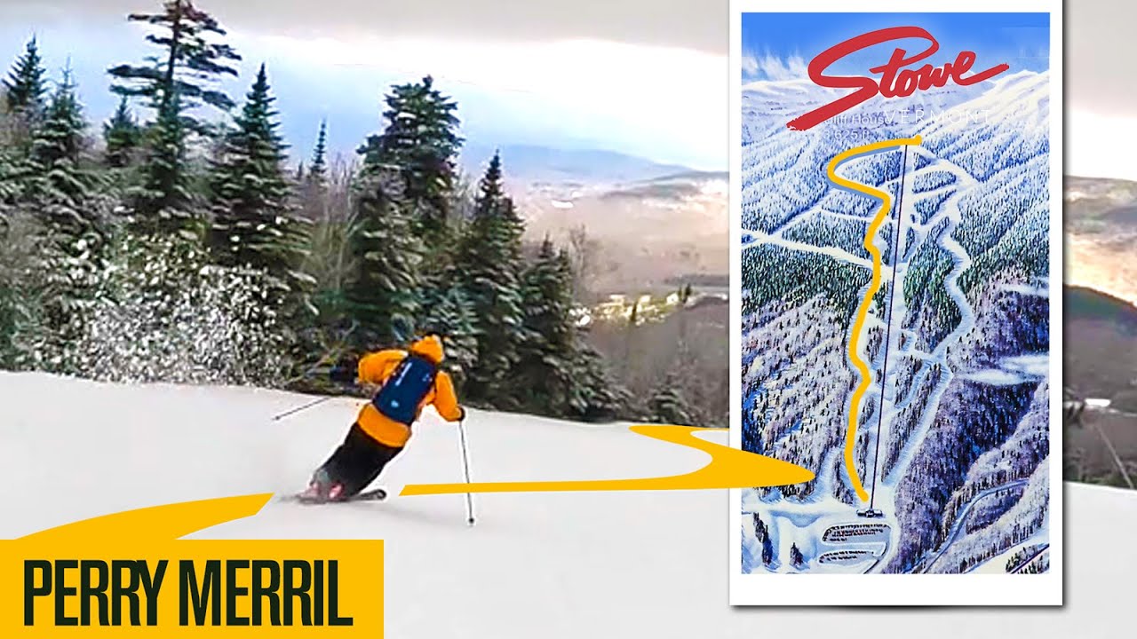 Skiing STOWE, VT Top to Bottom via PERRY MERRILL