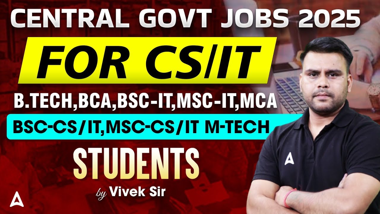 Central Govt Jobs 2025 | Job Opportunity For Computer Science Student | Computer Science High Salary