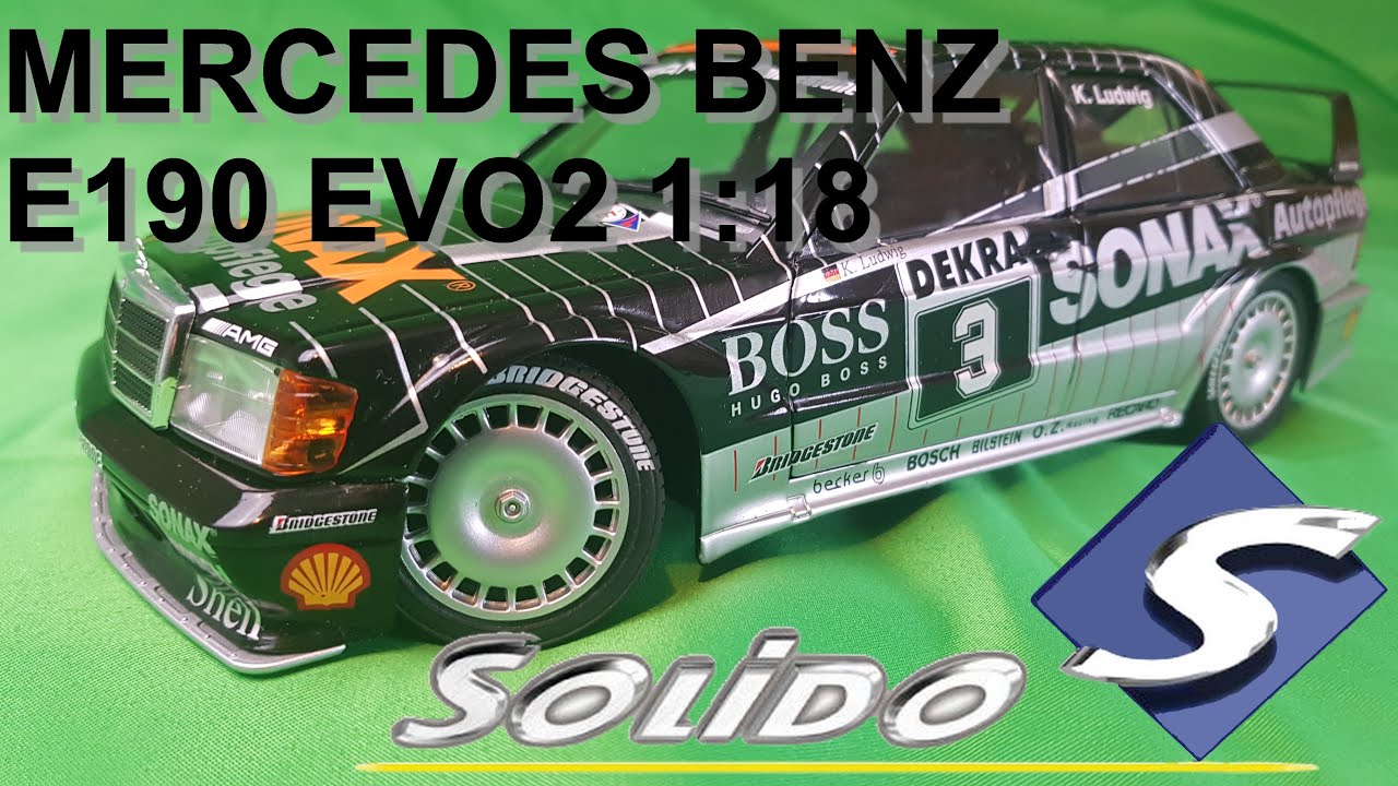 unboxing MERCEDES BENZ E190 EVO2 / SOLIDO 1/18/LUDWIG /DTM /project cars 2