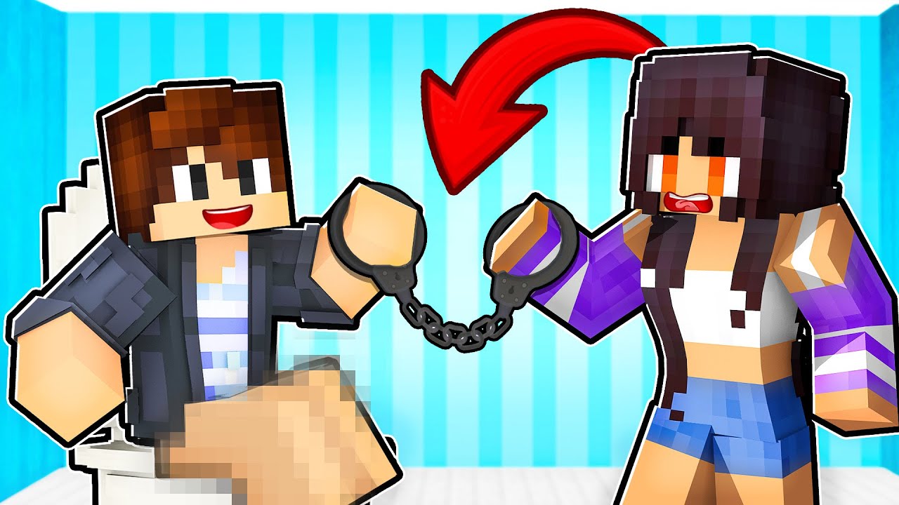 GÖKÇE ve AHMET 24 SAAT KELEPÇELİ KALDI - Minecraft