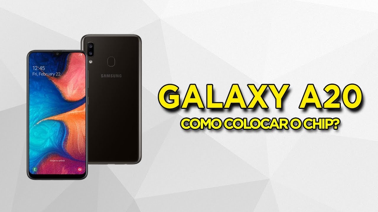 GALAXY A20 - CARTÕES SIM E MICRO SD