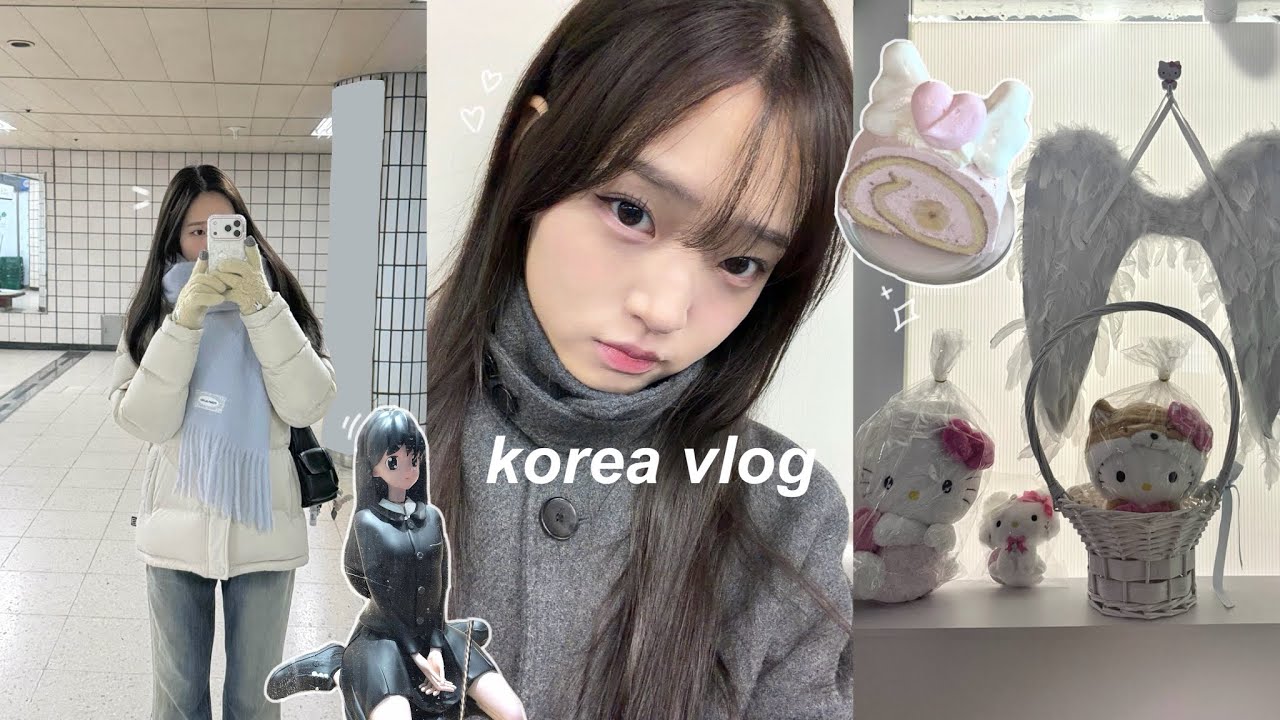 KOREA VLOG🪽: winter in seoul, eating too much, cute popups, spending family time