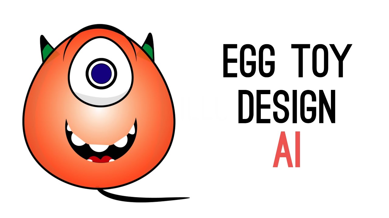 Egg toy design on illustrator | adobe illustrator cc|