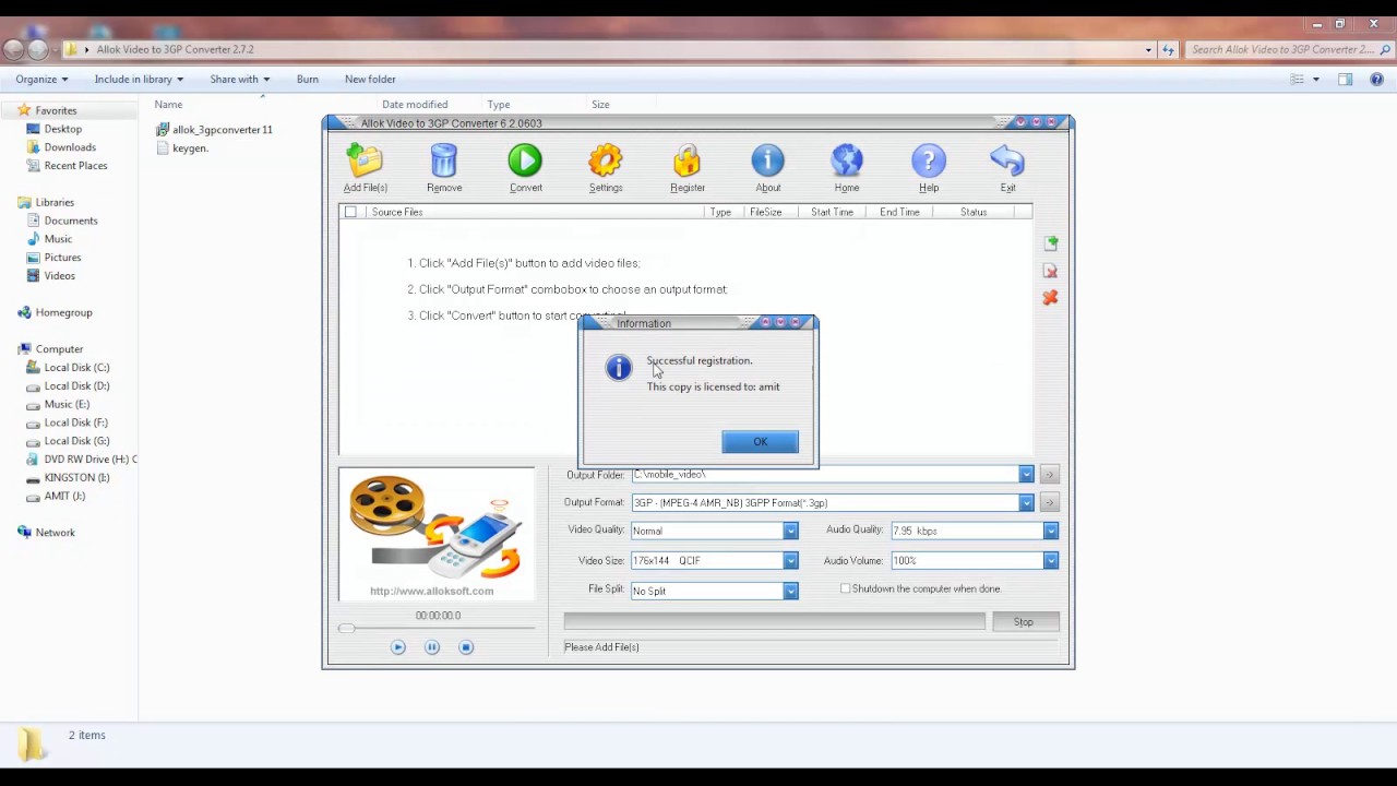 Allok Video to 3GP Converter русификатор