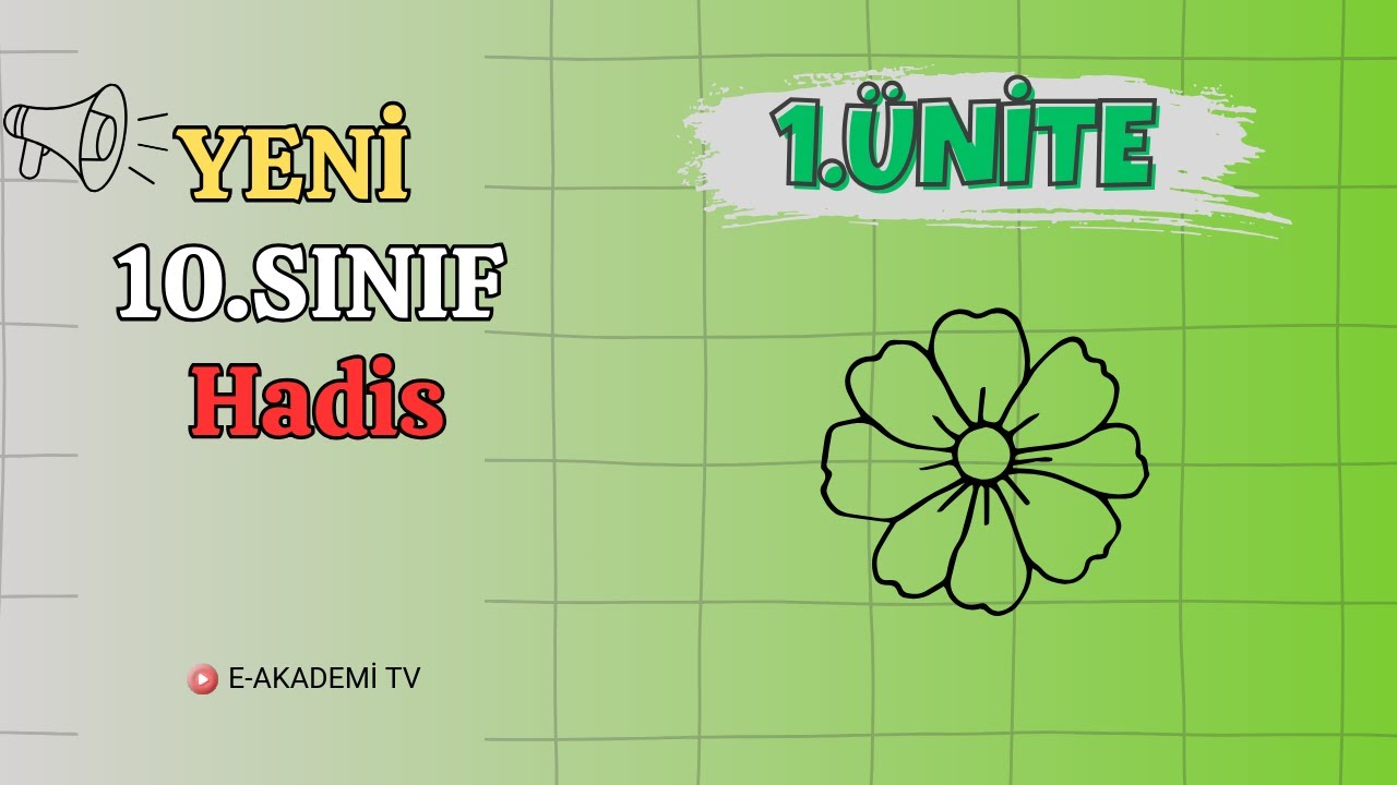 10 Hadis 1.Ünite: Hadis İlmine Giriş 