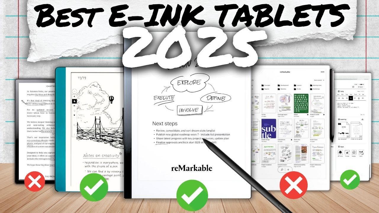 Top 5 Best E-Ink Tablets for Writing 2025 [Don't Buy Before Watching!]