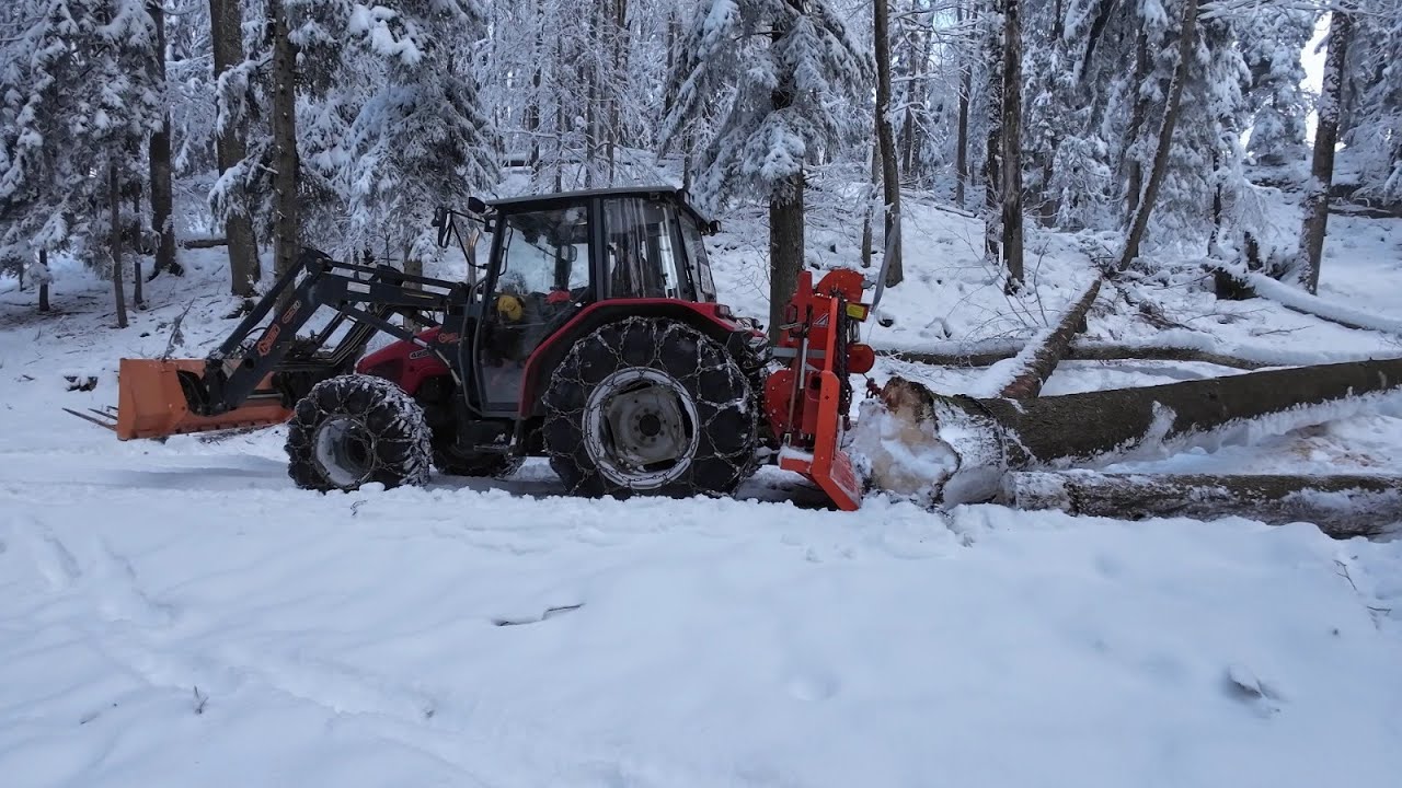 FPV-SturmHolz Aufarbeitung & Holzrückung | MF 4225 Sound- Tiger 8to Seilwinde, Hauer | Wald, Forst