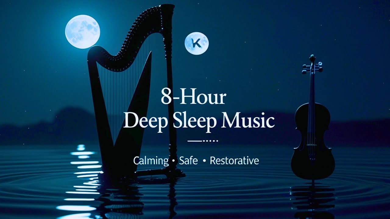 Deep Sleep Music &ndash; Black Screen & Gentle Water | 8 Hours Sleep